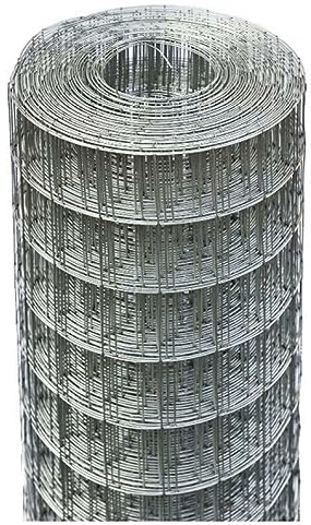 Rete Recinzione Elettrosaldata Metallica Zincata o Plasticata VERDE maglia 50X75 mm Rotolo 25 mt (ZINCATA, H: 175 CM)