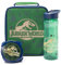 Jurassic World Kids Lunch Bag Set | Adventure with Cool T-Rex Dinosaur Logo | Insulated Food Bag, Bottle & Snack Pot | School Merchandise in Green & Gold | Carry The Dino Adventure | Keeps Food Fresh