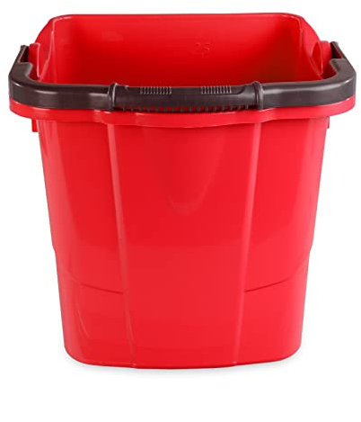 Hypafol 25 Liter Eimer (rot) mit ergonomischem Henkel und Skala zum Ablesen der Füllmenge | Putzeimer für den tägliche Gebrauch