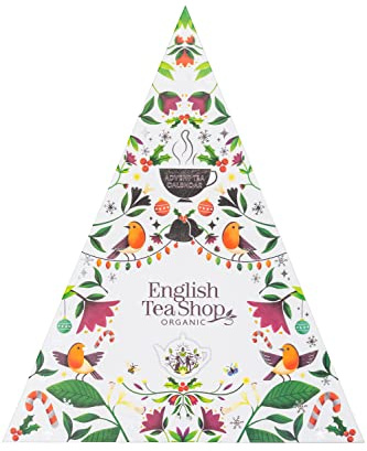 English Tea Shop Advent Calendar Trangular 25 Pyramid Biodegradable Tea Bags