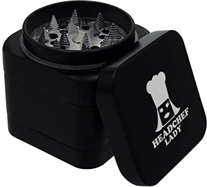 Headchef Lady Cuboid Grinder 4-Piece, Size 55 mm, Black
