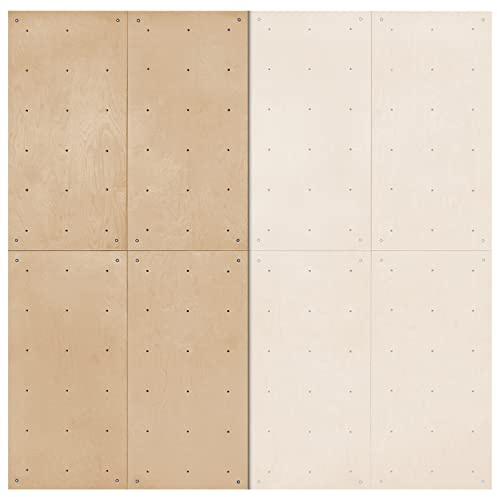 ALPIDEX Kletterwand ab 1,44 qm in Natur/Weiß/Braun inkl. Befestigungsmaterial und Einschlagmuttern, unbegrenzt erweiterbar Kinder Erwachsene