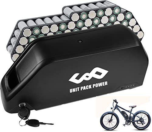 Bicicleta Electrica 48V 24AH- batería de Tubo Inferior para Motor de 200-1400W, batería de Iones de Litio de Bicicleta eléctrica, Bloqueo de Seguridad, Led, con Base y Cargador