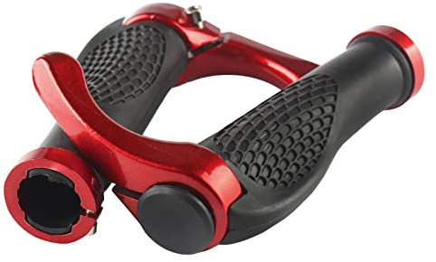Larcele Fahrrad Lenkergriffe für MTB Flooding Bike Horn Typ ZXC-CB02 (Rot)