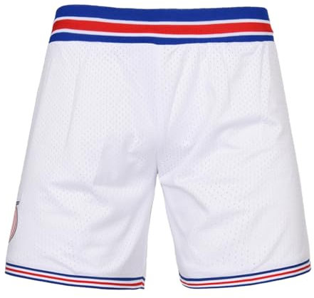 ixueyu Herren Space Movie Basketball Shorts 90er Jahre Sport Shorts für Erwachsene für Halloween Weiß S-XXL, Weiss/opulenter Garten, Groß