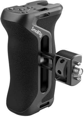 SMALLRIG Seitengriff Kompatibel nur mit integrierten 1/4-20 Gewindelöchern und 3/8-16 Pilotlöchern für ARRI, Side Handle, ergonomischer Handgriff, Links/Rechtshänder-Universalgriff – 4346