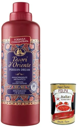 3x Tesori d'Oriente Weichspüler, Persian Dream Ammorbidente Concentrato, Concentrated Fabric Softener, 38 Washes, 760 ml + Italian Gourmet polpa 400g
