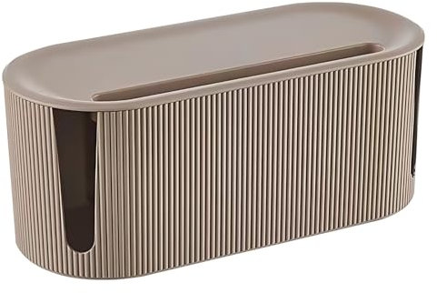 Scatola per cavi, organizer per cavi con coperchio, grande scatola di gestione dei cavi, multifunzione, in plastica PP per cavi e ciabattine