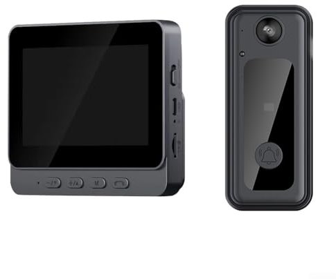 Videocitofono Videocamera,Smart Video Campanello,Video Campanello Con Monitor Wireless, 2-Way Citofono Campanello Telecamera Wireless