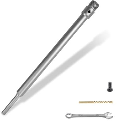 LALAGO 330mm Rallonge pour scie trépan SDS, Manche Rond de 350 mm SDS Plus, SDS Plus Poignée Barre de Connexion, Rallonge SDS Plus, Rallonge SDS Max (Filet fin au pas de 2 mm)