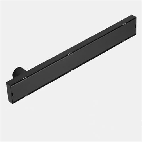 Scarico a pavimento invisibile nero 304 in acciaio inox rettangolare antiodore piatto doccia vasca scarico lungo scarico lineare copertura, lato 80 cm, Z