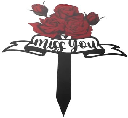 BESTonZON Piquet De Pierre Tombale pour Animaux De Compagnie : Plaque Commémorative en Métal pour Animaux De Compagnie, Plaque De Condoléances, Piquet De Jardin Commémoratif, Décoration De