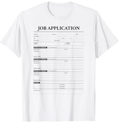 Job Application Form Jumpscare For Employment Costume T-Shirt