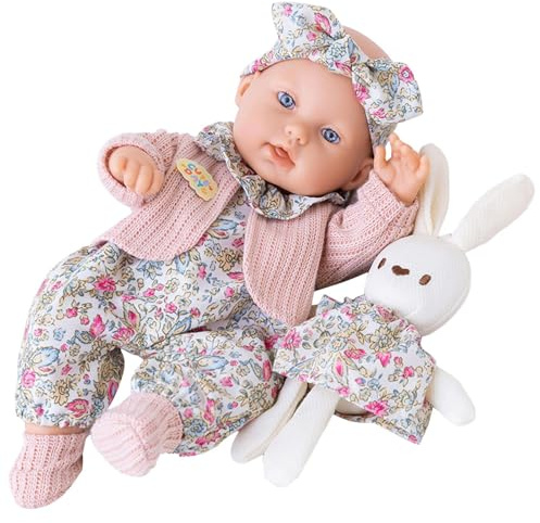 Mppchhn Realistische Baby Puppe - 30 cm Babypuppen Die Wie Echt Aussehen,Niedlicher Kuschelbegleiter Weiches Spielzeug Geschenk Ab 3 Jahren Zum Schlafengehen Rollenspiel Kinderzimmer