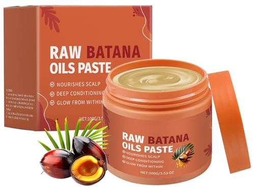 Batana Olja hårmask 100 g – naturlig djupvård med rå Batana oljepasta – ger näring åt hårbotten, stärker hårrötter och främjar hårtillväxt för män och kvinnor