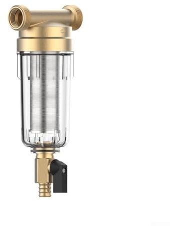 Filtro per sedimenti riutilizzabile, pre-filtro lavabile per sistemi di filtrazione domestica, cartuccia di ricambio per la purificazione del controlavaggio (1/2 M + 1/2 M)