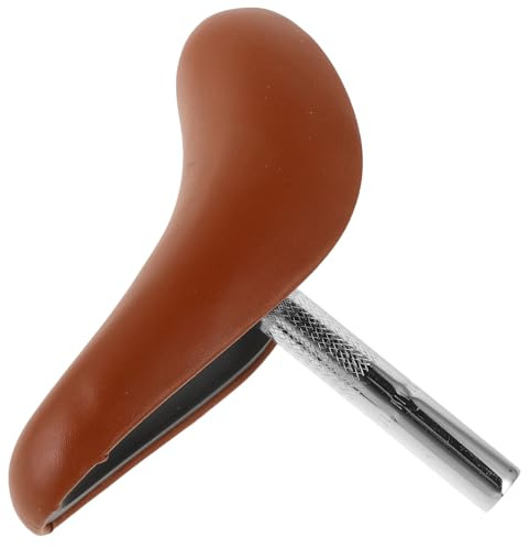 PAMINGONO Selle de vélo Enfant rembourrée Extra Large et Ultra Douce, Universelle pour draisiennes et vélos Enfants, Hauteur réglable, Installation Rapide, Couleur Marron Clair
