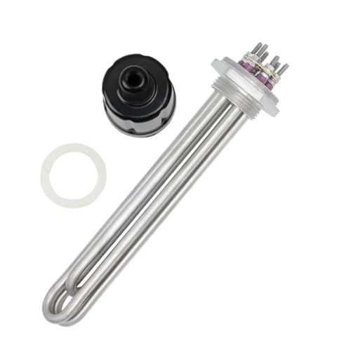 DN32 6KW All Stainless Steel Heating Element With Earth Ground Electric Boiler Immersion Water Heater Heating Resistor(Heater only)