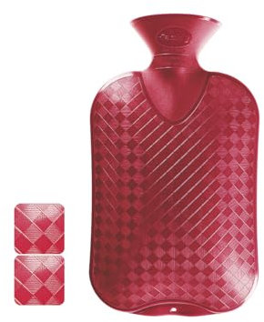 Fashy 2.0 Litre Cranberry Plain Hot Water Bottle