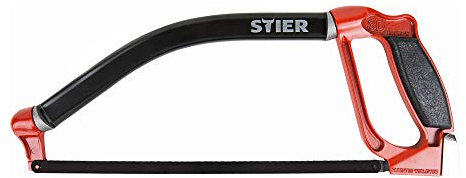 STIER Multifunktionssäge, 300 mm, 470 g, kombinierte Handsäge und Kurzsäge mit drehbarem Bügel, Japansäge, Fuchsschwanz, ideal für präzise Schnitte in Holz und anderen Materialien