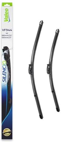 VALEO Silencio Escobilla - VF944 - Kit de Alto Rendimiento, Visibilidad Superior en Carretera, Fácil Instalación, Hojas Planas Originales de 580mm/530mm - Delanteras - Juego de 2 Escobillas - 577944