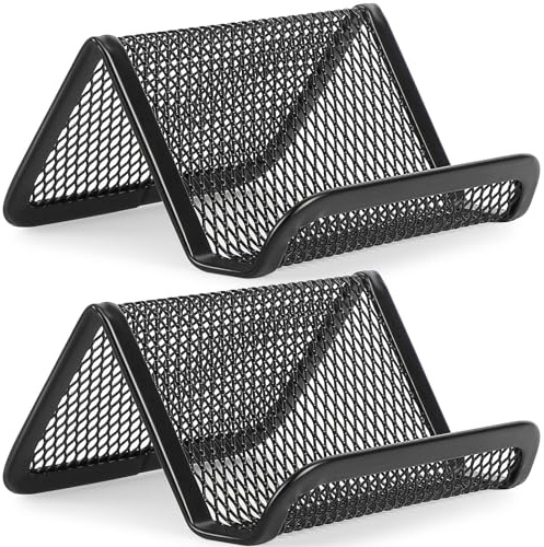 MaxGear Mesh Business Card Holder 2 Pack