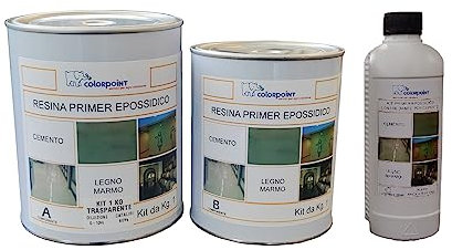 PRIMER PER PAVIMENTI RESINA EPOSSIDICA - CONSOLIDANTE PER CEMENTO - KG. 1 CATALIZZATORE E DILUENTE INCLUSI