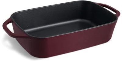 SPRINGLANE Gusseisen Auflaufform Rot, 39,2 x 21,2 cm, 4 l - Emailliert - Lasagneform