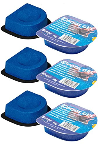 Pack 3 UDS Gel Clarificante Piscinas Dpool Gel - MONODOSIS 90 GR - Agua Piscina cristalina - DIASA INDUSTRIAL