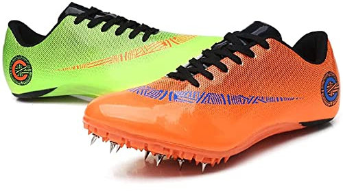 Hombre y Mujer Zapatos de Clavos 8 Clavos Pista y Campo Zapatillas Deportivas al Aire Libre Respirable Ligero y Cómodo Botas de Spike Profesionales Adulto Training Zapatos de Carrera,006,38EU