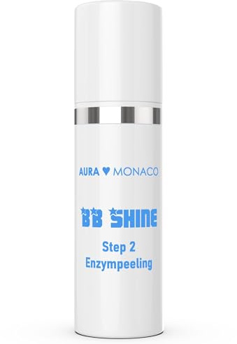AURA Monaco | BB Shine Enzympeeling 50ml – Sanftes Enzym-Peeling fürs Gesicht mit Fruchtsäure & Squalan – Porenverfeinernd & reinigend – Für fettige & unreine Haut vor Microneedling