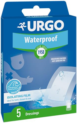Urgo - WASSERDICHTE PFLASTER - ideal zum Baden und Duschen, Baden im Meer, großes Format : 10cm *6cm