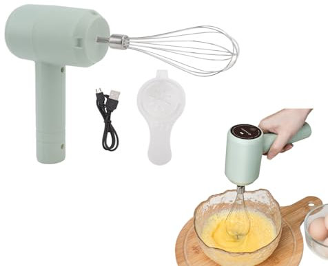 Topyond Electric Hand Mixer, Cordless Handheld Mixer with USB Rechargeable, Includes Whisk and Egg Separator for Baking Cake Cream Mousse, Kitchen Baking Tool