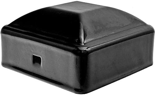 Ornamental Iron Fence Post Cap for 3 x 3 Fence Posts - AKA Wrought Iron Fence Post Cap - Ornamental Wrought Iron Fence Post Caps is BLACK - Qty 3