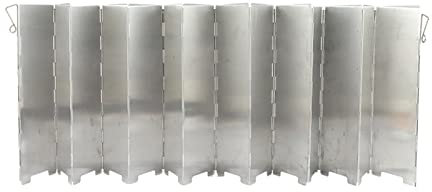 Pare-brise de poêle de camping, poêle de camping en plein air, pare-brise 16 plaques, pare-brise de cuisinière en aluminium pour pique-nique, facile à transporter