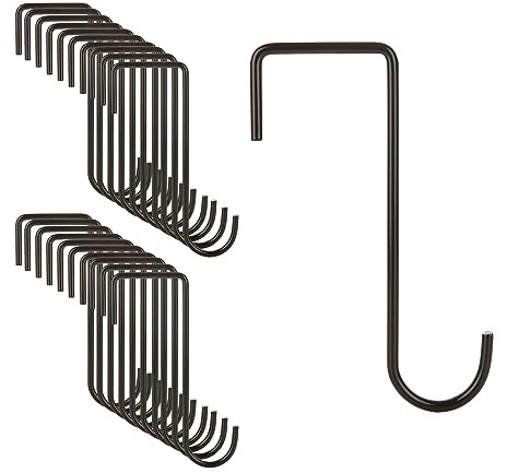 YOUNTHYE 20PCS Fence Hooks, 6 inch Heavy Duty Garden Hanging Brackets, Stainless Steel Over Fence Hooks for Indoor Outdoor Plant Hanging, Bird Feeders, Lights