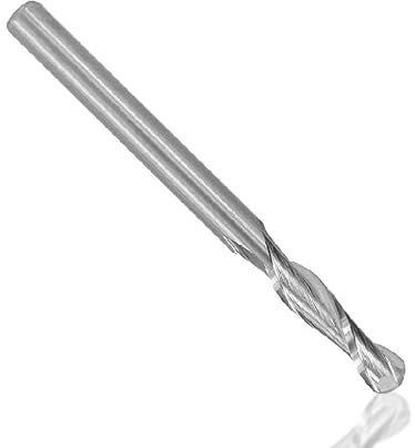 WZFC Aluminium-Schaftfräser, 3,175 Mm Schaft, Spiral-Kugelfräser, 2 Nuten, CNC-Fräser,3,175 X 1,5 X 12 X 40 Mm