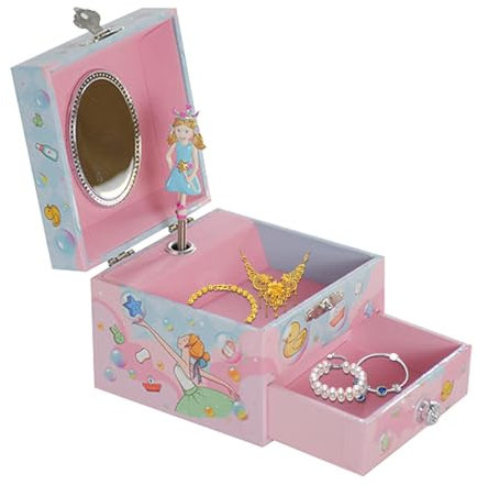 Humdcdy Schmuckkästchen für kleine Mädchen, niedliche -Spieluhr mit Schublade, Ballerina-Spieluhr aus für Mädchen, Kinder, Weihnachten, Erntedankfest