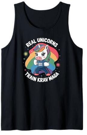Echte Einhörner trainieren Krav Maga - Cute Krav Maga Tank Top