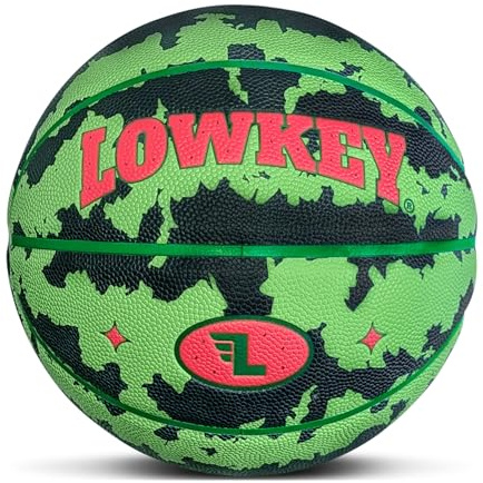 Lowkey Basketball Indoor & Outdoor Größe 7 | Design Basketball | Anti-Rutsch Beschichtung & Erstklassiger Grip Ball im Melon & Moon & Ice Pop Design