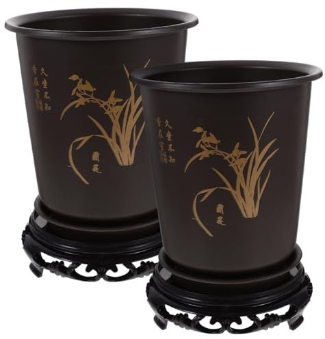 SUPVOX Ensemble De Pots De Fleurs Ronds pour Orchidées Jardinières en Plastique pour Plantes Dintérieur Décoration Intérieure