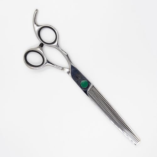 Groomers Simply G 7 Left-Handed Double Sided Thinning Professional Dog Grooming Scissors - Dog Thinning Scissors - Heavy Duty Stainless Steel