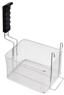 Lizhuzhuzs28 Frittierkorb Frittierkorb, quadratisch, Edelstahl, for Fritteuse, for Frittieren von Hähnchenschenkeln, Pommes Frites, Hähnchenfilet, Snacks, 8 l Friteusenkorb(Mittel)