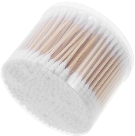 YOSADIER 500stücke Doppelseitige Mit Weichen Baumwollspitzen Holzstiel Sanft Für Ohrenreinigung Und Make-up-entfernung Für Empfindliche Haut Und Kosmetische Anwendungen