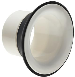 Potenciador de bombo ajustable de goma ABS con adhesivo de protección, protector de agujero de puerto de cabeza de bombo (blanco)