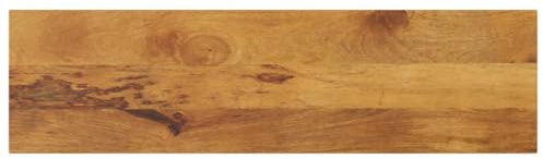 Qnhdfrt Piano in legno massello di mango 120 x 30 x 3 8 cm, tavolo da pranzo rustico con effetto rovere, robusto piano di lavoro per cucina, ufficio ed esterni