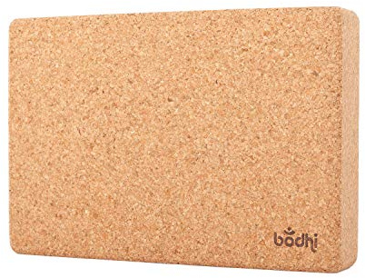 Bodhi Yoga Block Flach | Yogablock aus Kork | Zubehör für Yoga & Pilates | 100% Natürliche Yogaplatte | Langlebiger Schulterstandblock | Yogaklotz für Anfänger & Fortgeschrittene