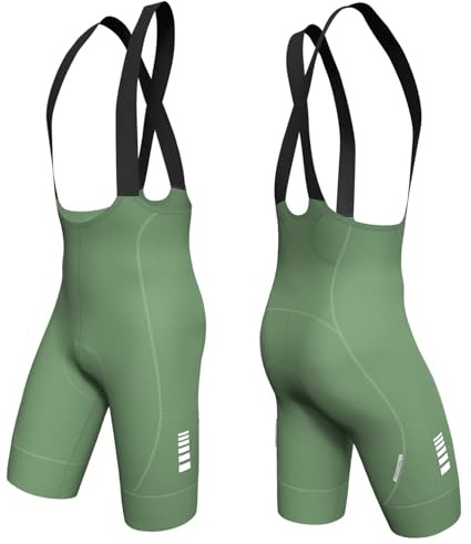 Lo.gas Bib Shorts Herren,Radhose Herren Tight Trägerhose Kurze Gepolstert mit 3 Taschen,Atmungsaktiv und Schnelltrocknend für Rennrad,Gravel Bike & Mountainbike