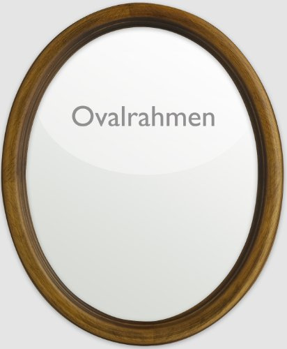Neumann Bilderrahmen Ovalrahmen aus Holz im 15x20 cm-Format in nussbaum