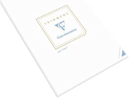 Clairefontaine 6120C - Bloc de Correspondance Triomphe 50 Feuilles Unies Blanches A5-14,8x21 cm - 90g/m²